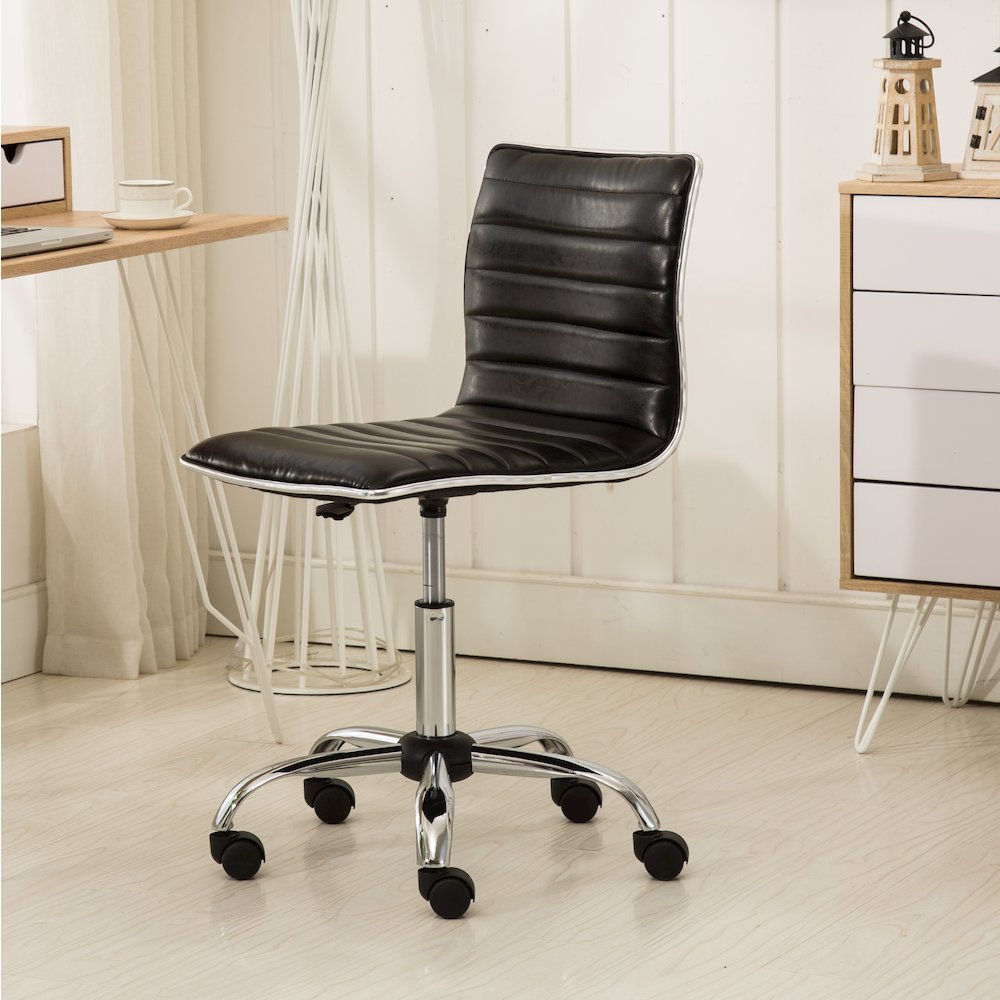 Fremo Chromel Contemporary Office Chair, Black. Picture 9