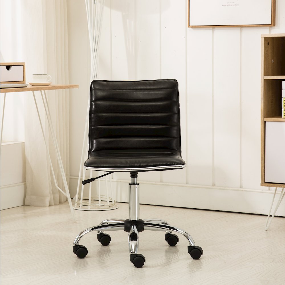 Fremo Chromel Contemporary Office Chair, Black. Picture 5