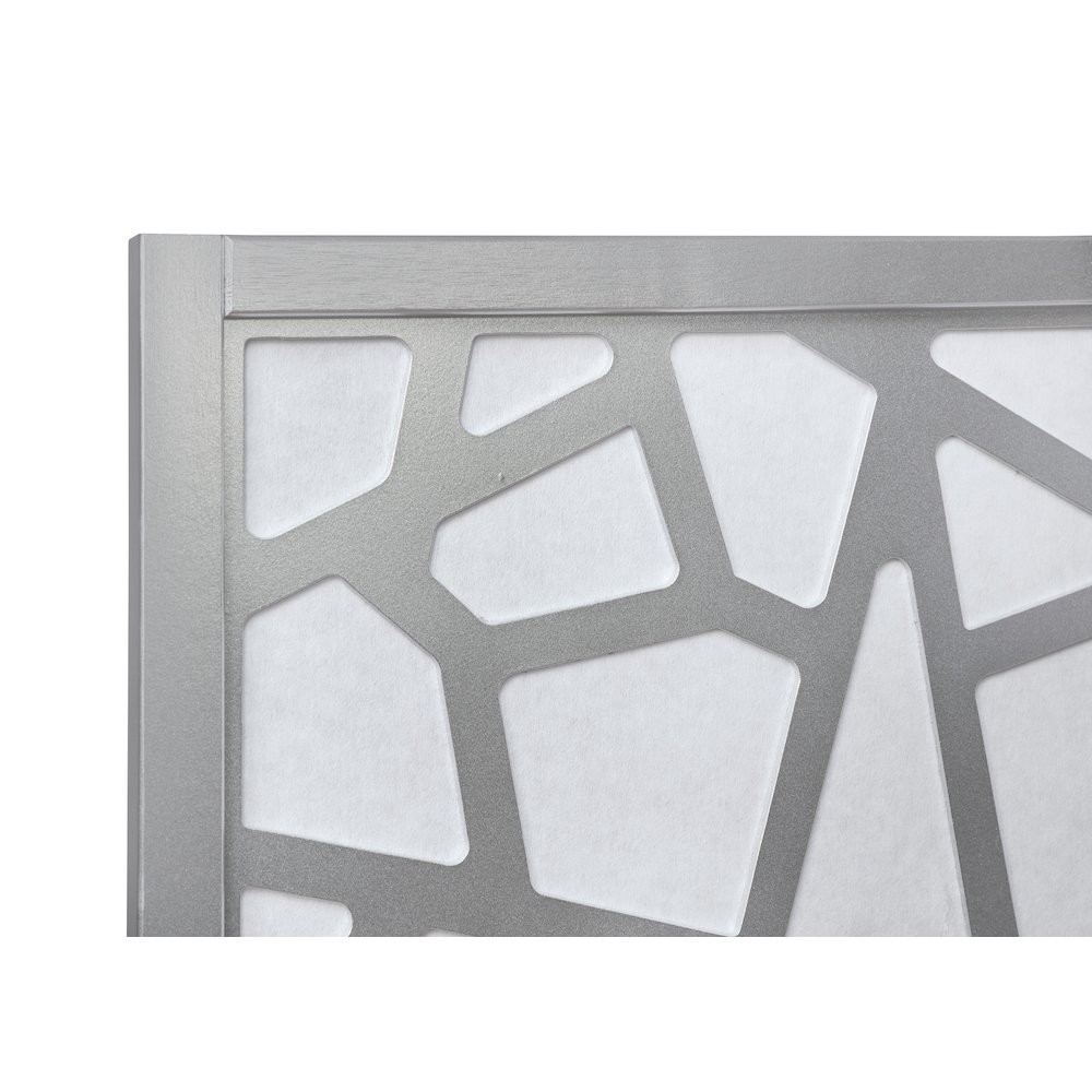 Giyano Silver 4 Panel Screen Room Divider. Picture 4