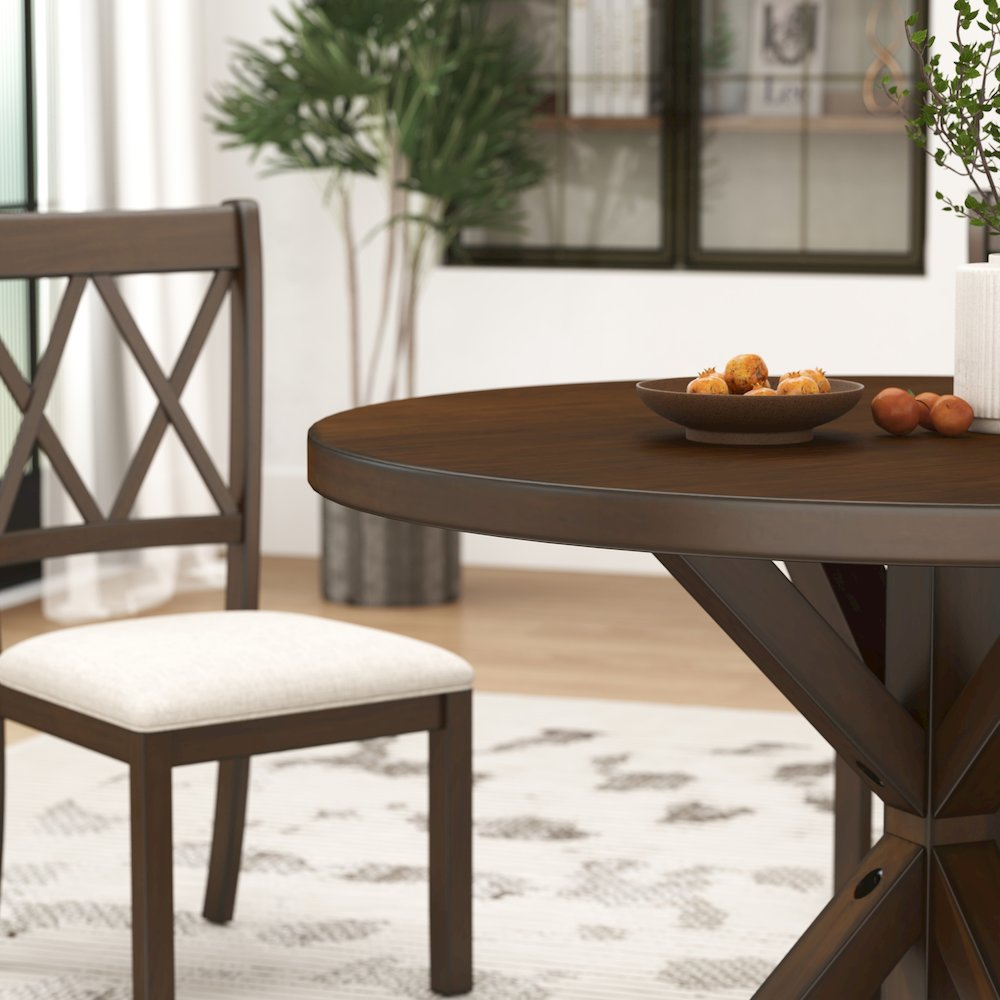 Windvale Cross-Buck Base Dining Table. Picture 4