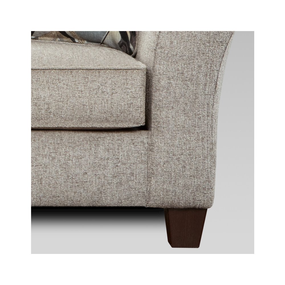 Camero Platinum Fabric Pillowback Sofa. Picture 4