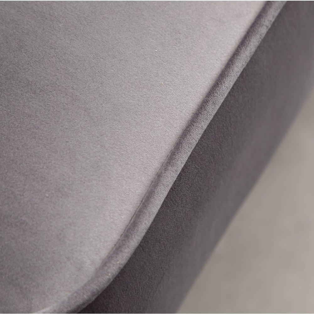 Elon Contemporary Velvet Upholstered Accent Chair, Gray. Picture 11