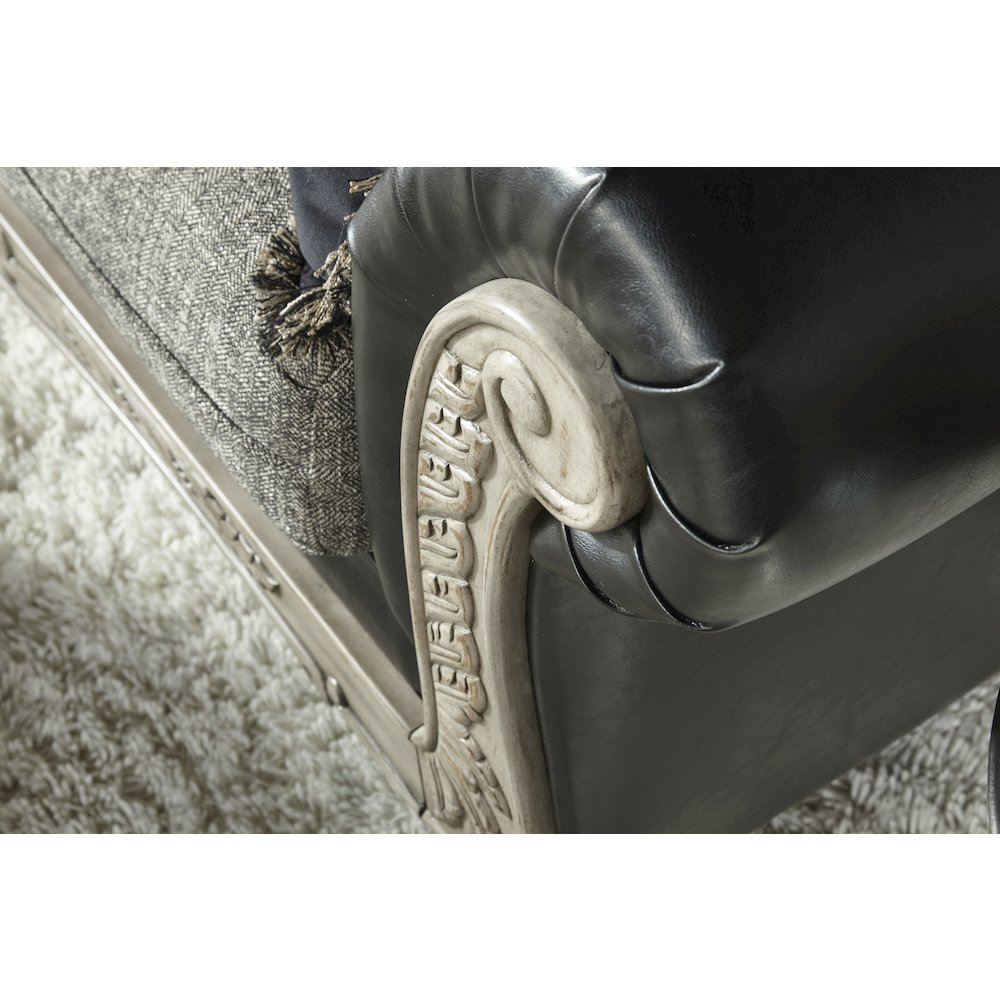 San Marino 2-Tone Fabric Wooden Frame Sofa in Ebony. Picture 3