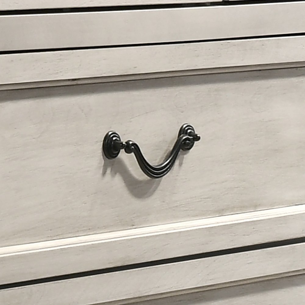 Maderne Wood 5-Drawer Chest, Antique White Finish. Picture 6
