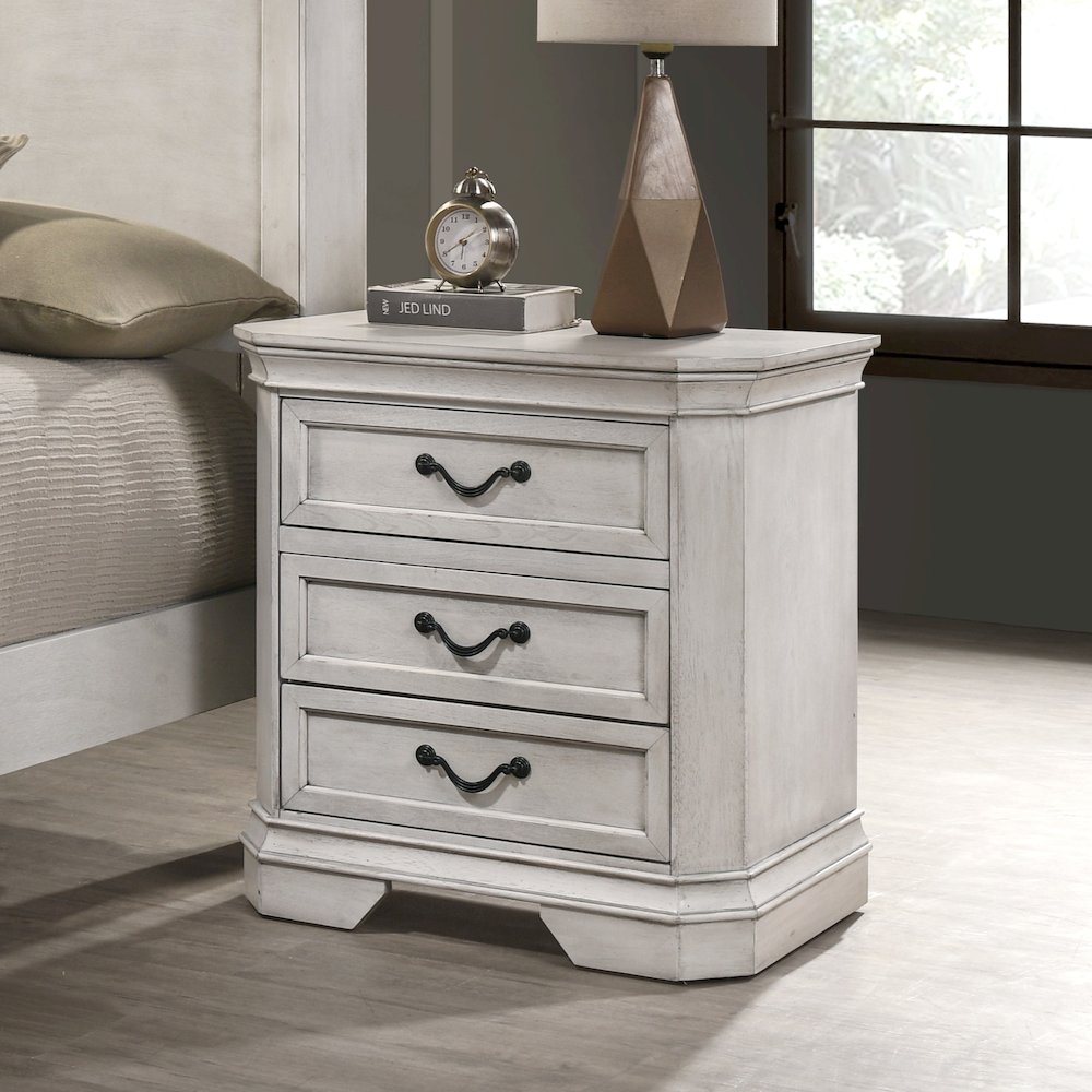 Maderne Wood Panel Bed with Dresser, Mirror, Nightstand, Queen. Picture 10