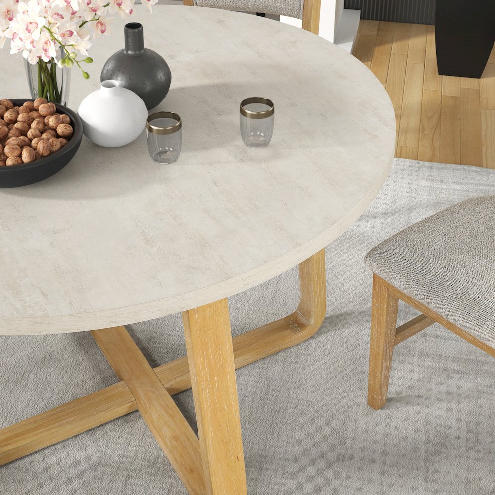 Arden 5-Piece Dining Set, 47" Round Table with 4 Solid Wood Chairs. Picture 11