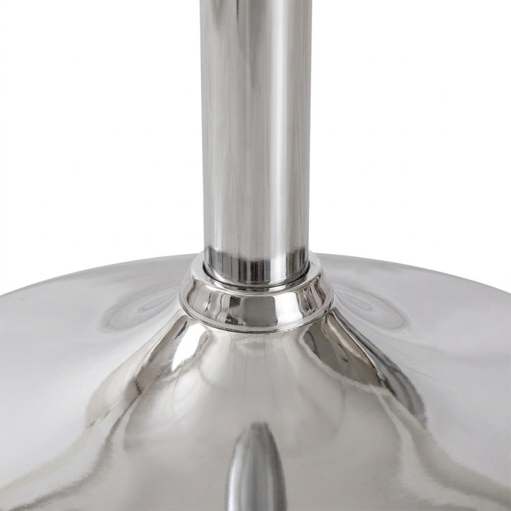 Gray Leatherette Adjustable Swivel Barstool with Chrome Base, Set of 2. Picture 7