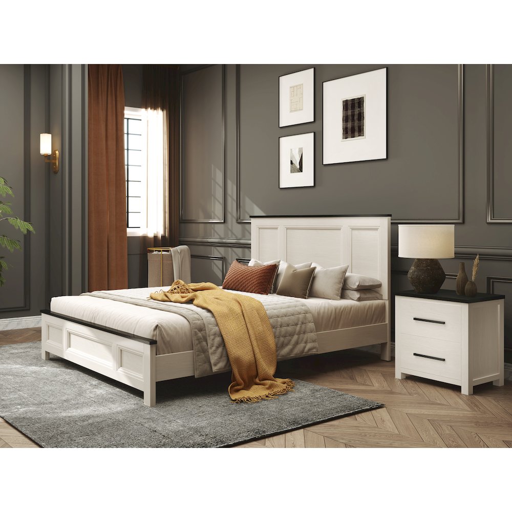 Realynn 4-PC Queen Wood Bedroom Set, Off-White Finish. Picture 4