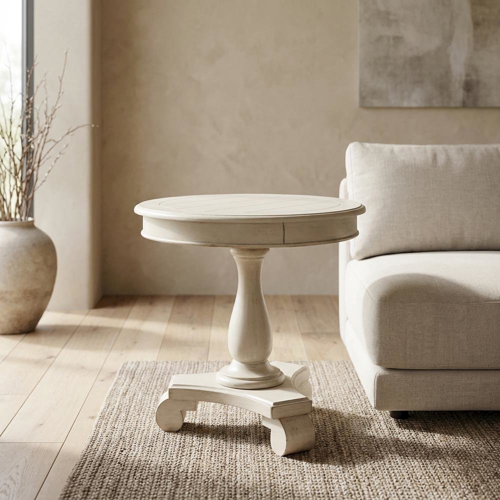 White, Pedestal Table, Pedestal Base, Quality Build. Picture 3
