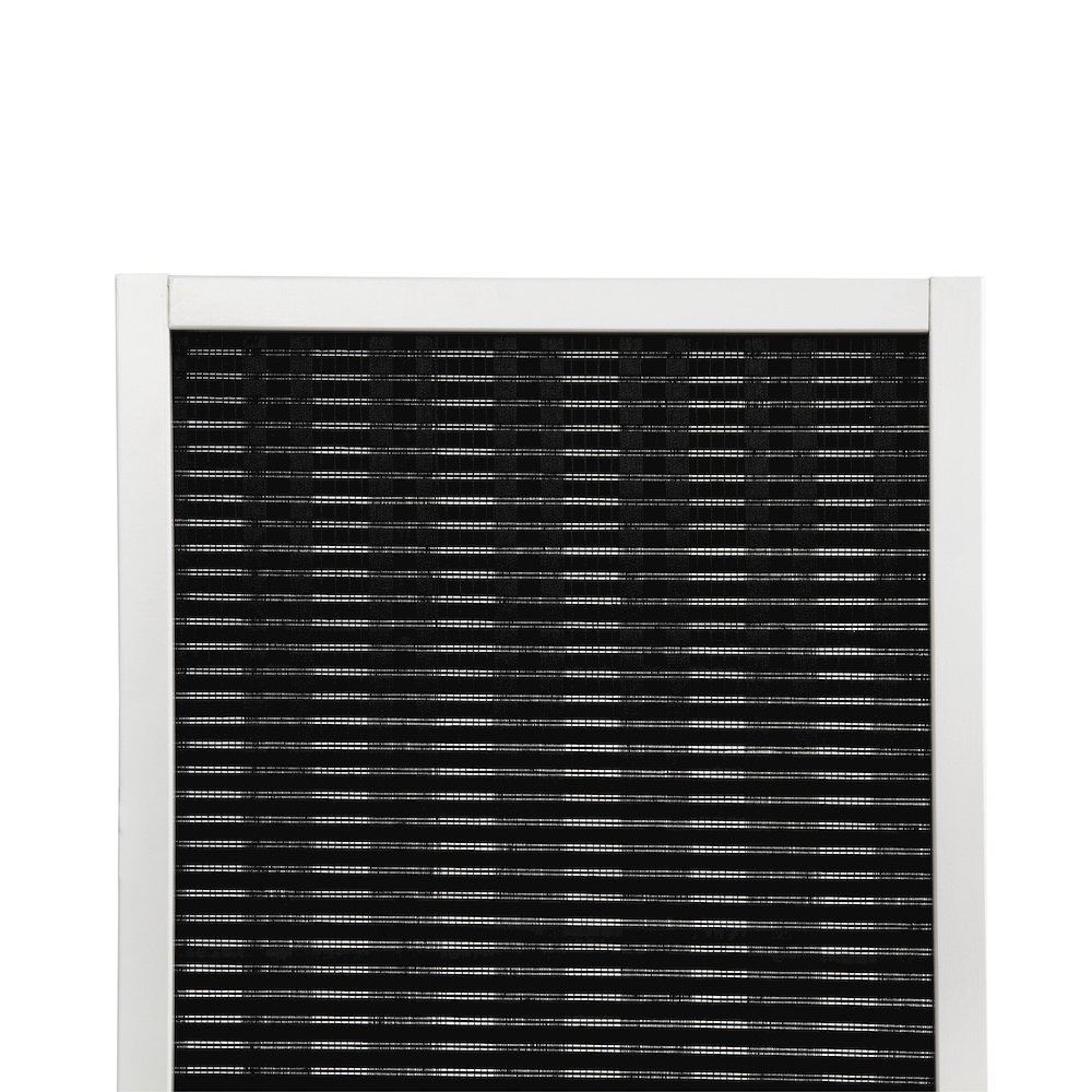 Inkwell 4-Panel Bamboo Room Divider, Folding Screen, Black with White Frame. Picture 7