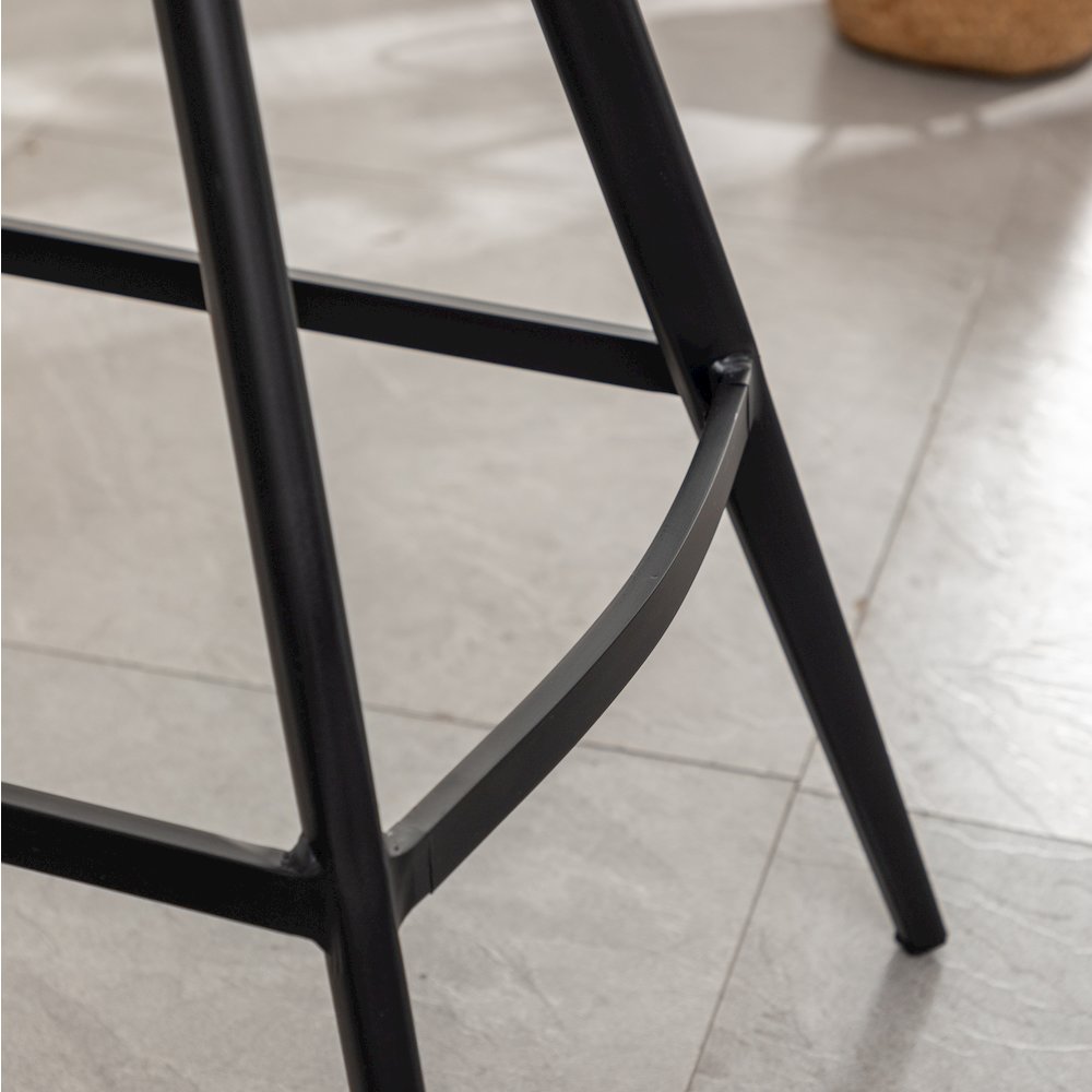 Porth Fabric Kitchen 28.25" Barstools, Set of 2, Gray. Picture 14