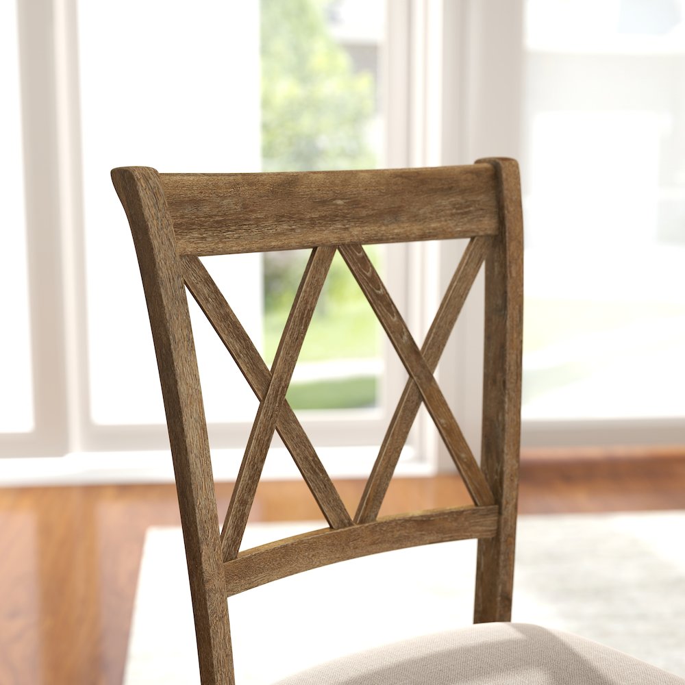 Havre Dining Set, Pedestal Round Table with 4 Chairs. Picture 13