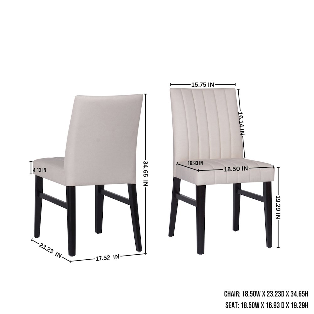 5-Piece Dining Set, Off-White Faux Marble Dining Table with Four Chairs, Tan. Picture 18
