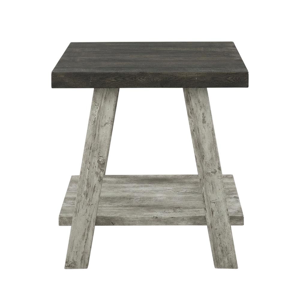 Brown, End Side Table, Open Shelf, Quality Build, Durable Wood Frame. Picture 4