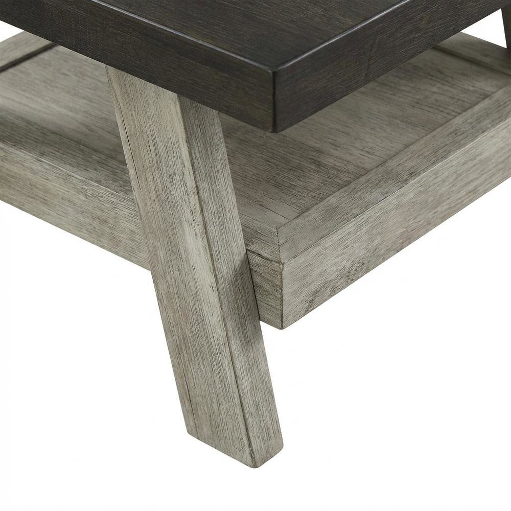 Brown, End Side Table, Open Shelf, Quality Build, Durable Wood Frame. Picture 5