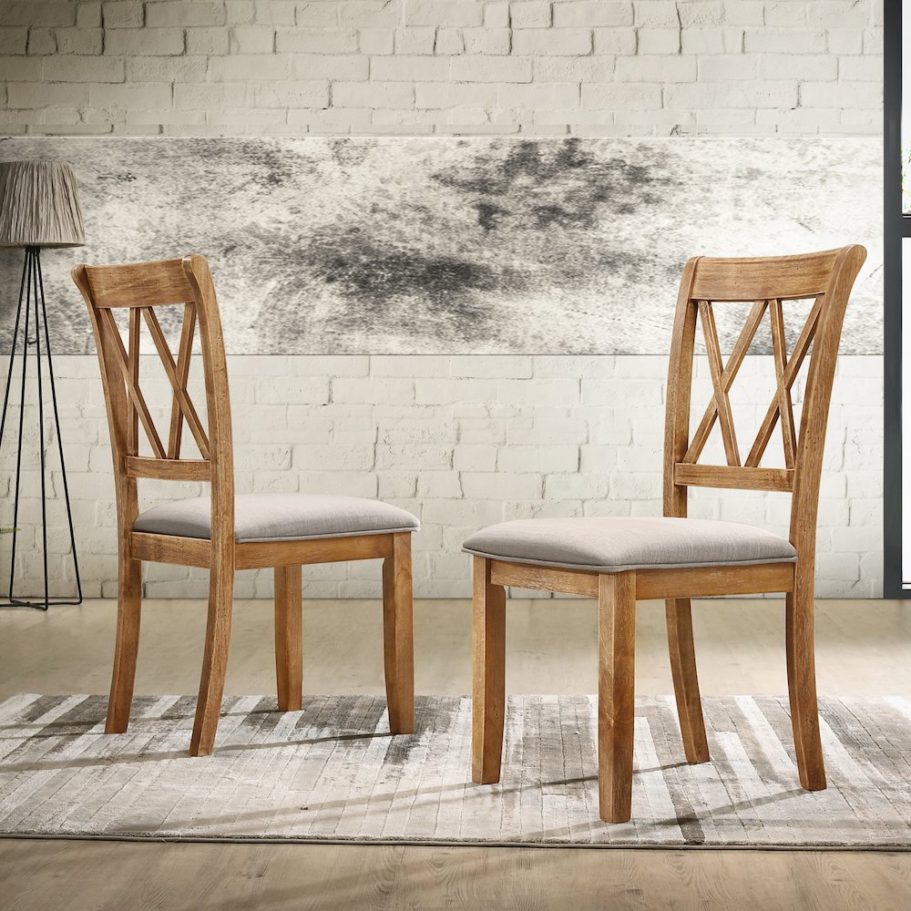 Windvale Fabric Upholstered Dining Chair Set of 2. Picture 2