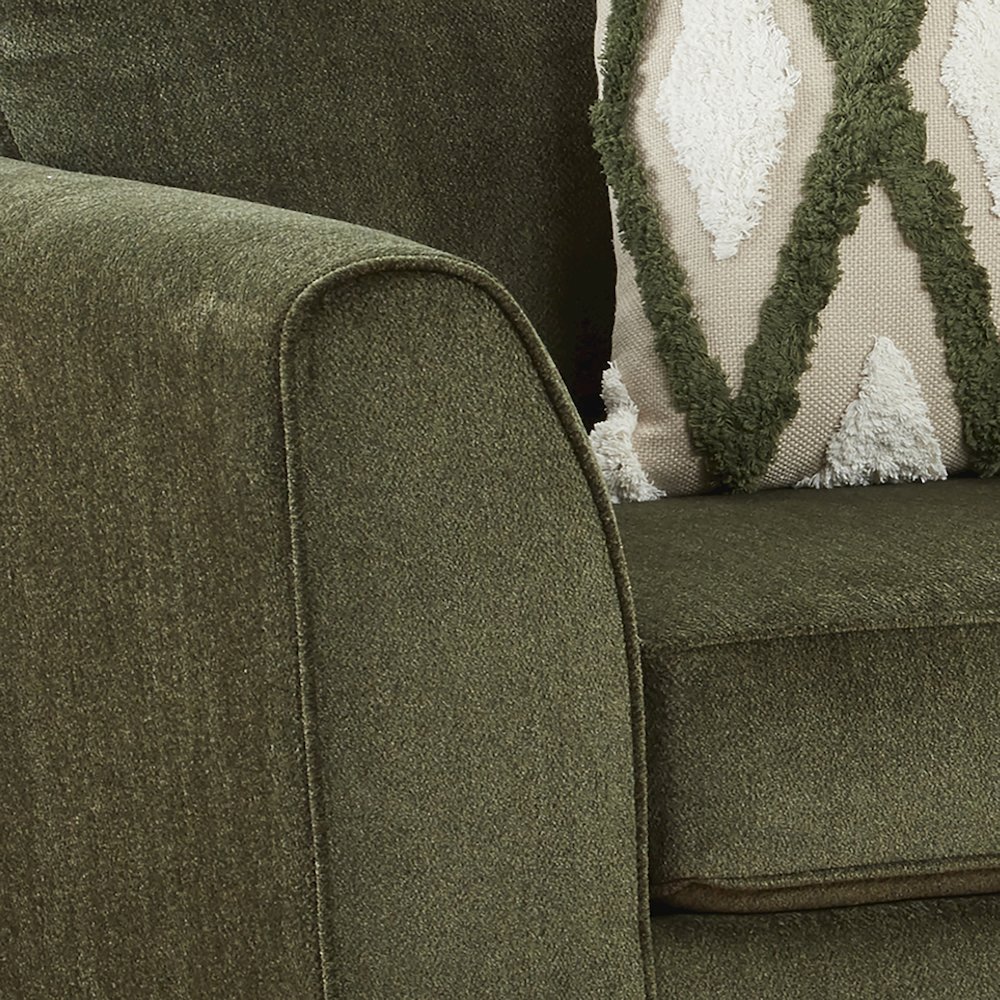 Marvella Living Room Sofa and Loveseat Set, Chenille Upholstery, Accent Pillows. Picture 14