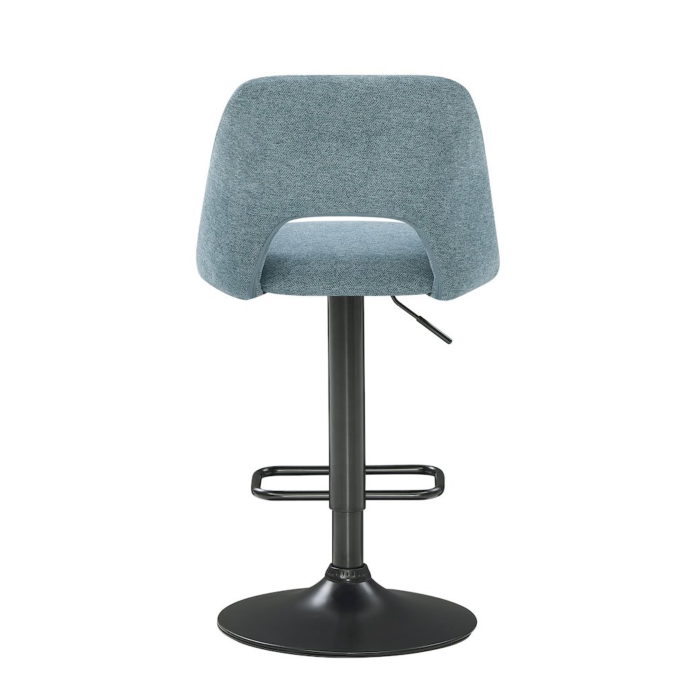 Nuvia Contemporary Adjustable Barstool with Upholstered Swivel Seats, Set of 2. Picture 7