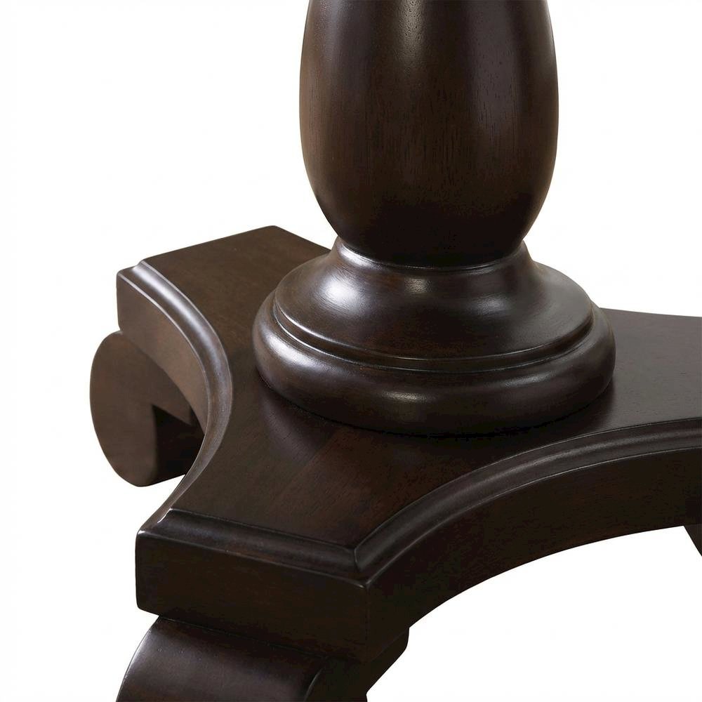 Espresso, Pedestal Table, Pedestal Base, Quality Build. Picture 5