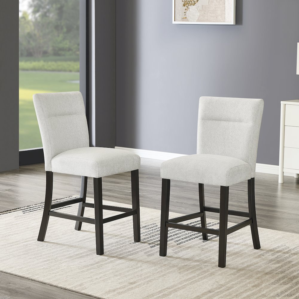 Cavira 7-Piece Modern Faux Marble Dining Set, Counter Height Table with 6 Chairs. Picture 11