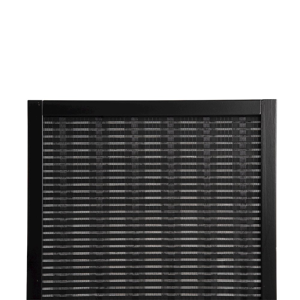 Inkwell 4-Panel Bamboo Room Divider, Folding Screen, Black with Black Frame. Picture 7
