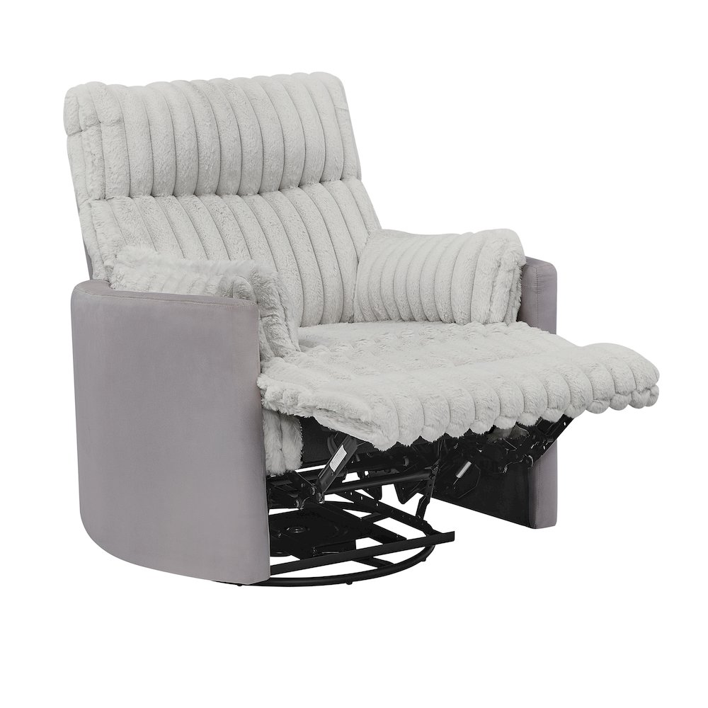 Bocaton Wide Wale Corduroy Upholstery Manual Recliner. Picture 5