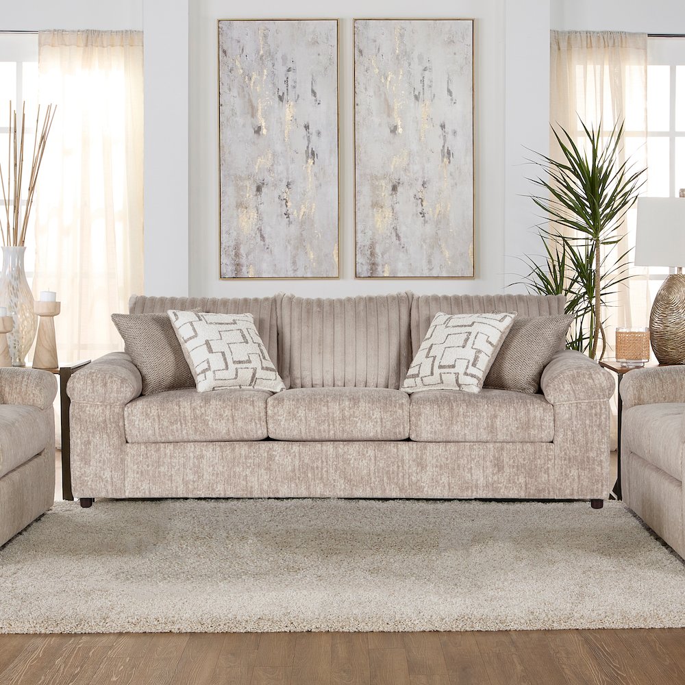 Nason Wide Wale Corduroy Sofa and Loveseat Set, Parchment. Picture 3