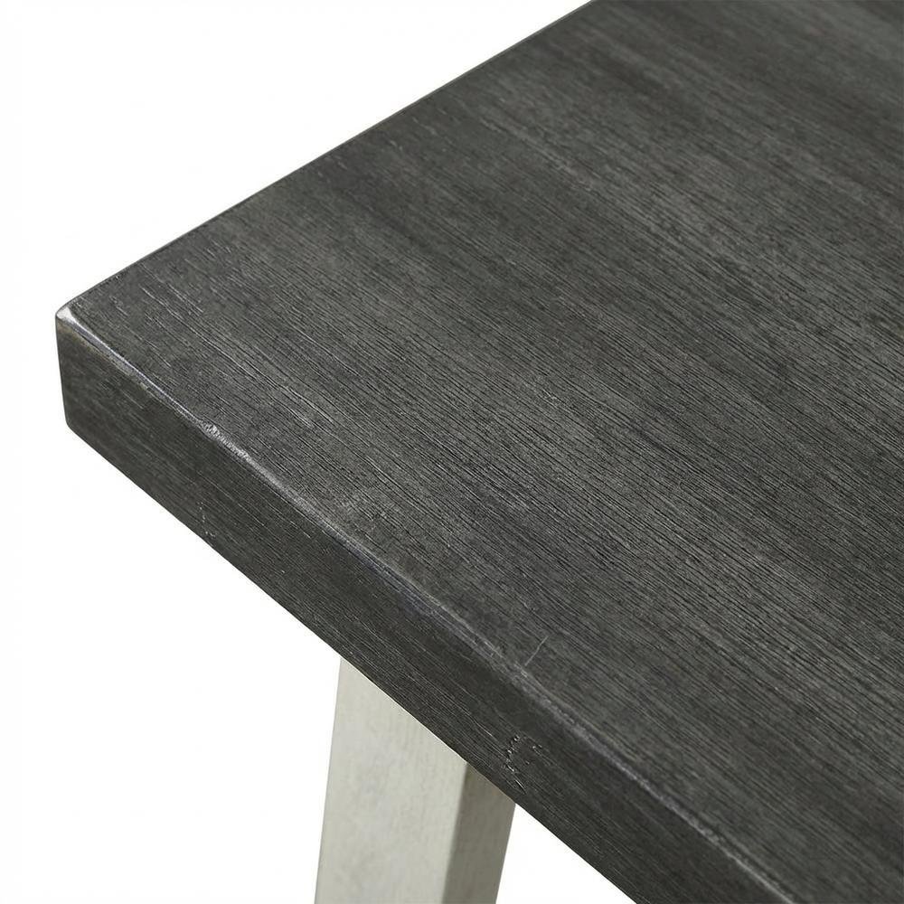 Grey, End Side Table, Open Shelf, Quality Build, Durable Wood Frame. Picture 6