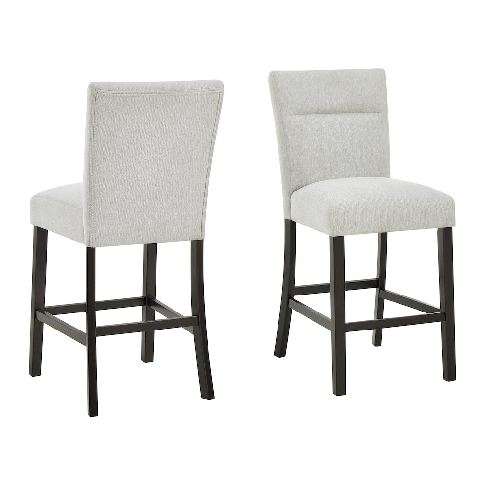 Cavira Modern Upholstered Counter Height Stools, Set of 2, Gray. Picture 1