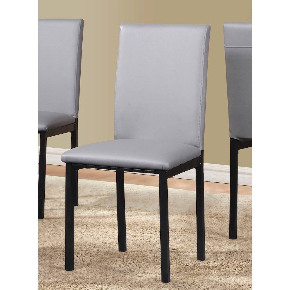 Citico 5-Pc Dinette Set with Laminated Faux Marble Top and 4 Gray Chairs. Picture 6