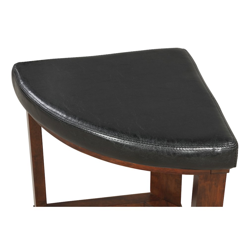 Cylina Solid Wood Glass Top Round Dining Table with 4 Chairs. Picture 7