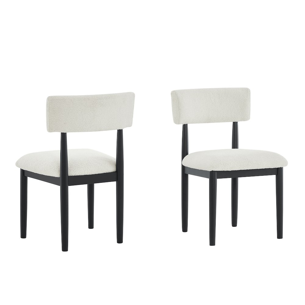 Edo 5-Piece Dining Set, Round Trestle Table and 4 Chairs, Gray and Black. Picture 14