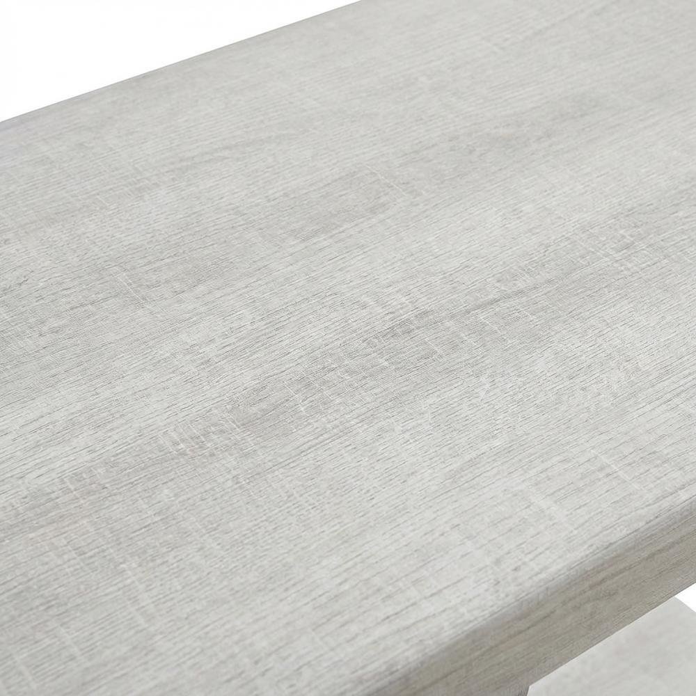 White, Side Table, Open Shelf, Quality Build, Durable Wood Frame. Picture 5