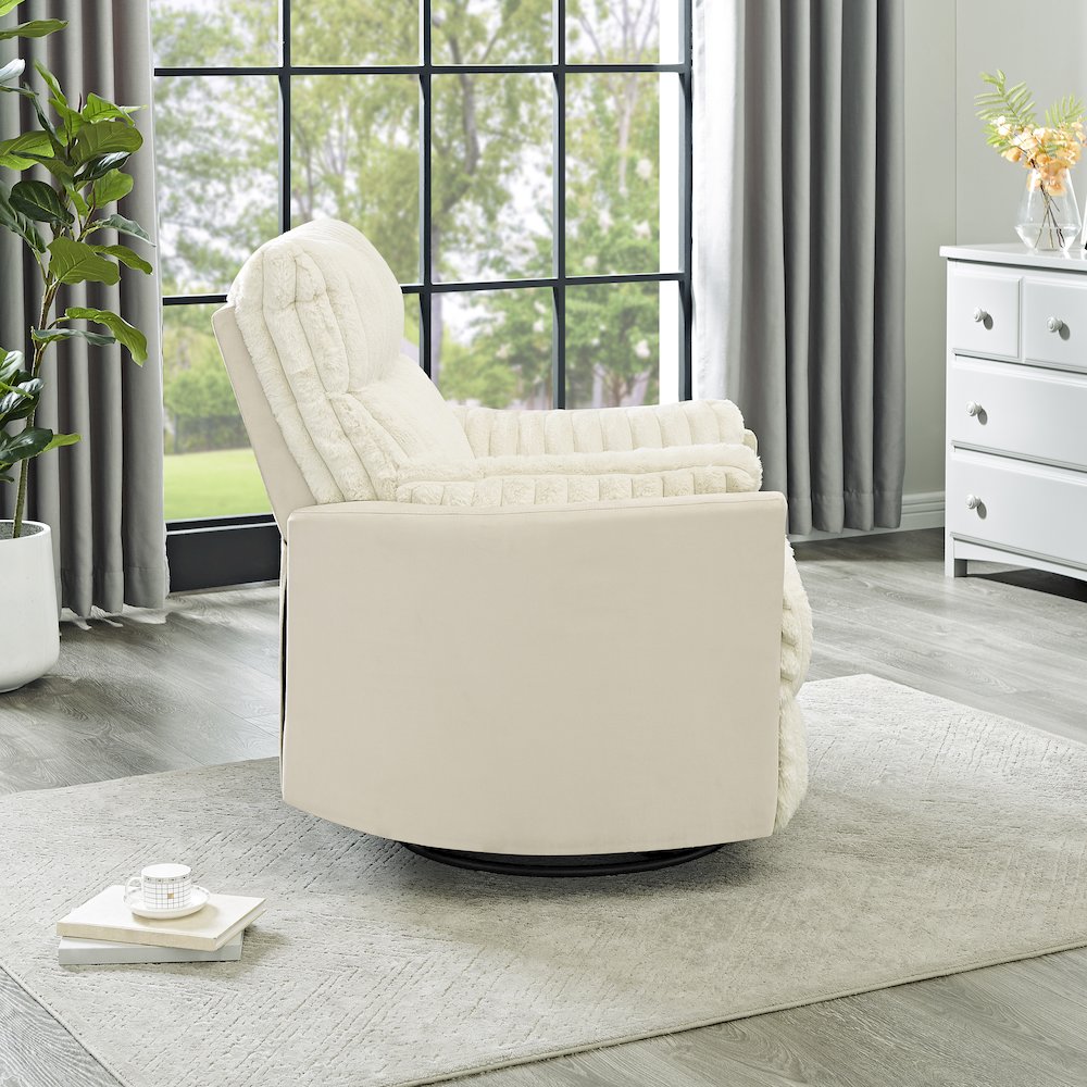 Bocaton Wide Wale Corduroy Upholstery Manual Recliner. Picture 3