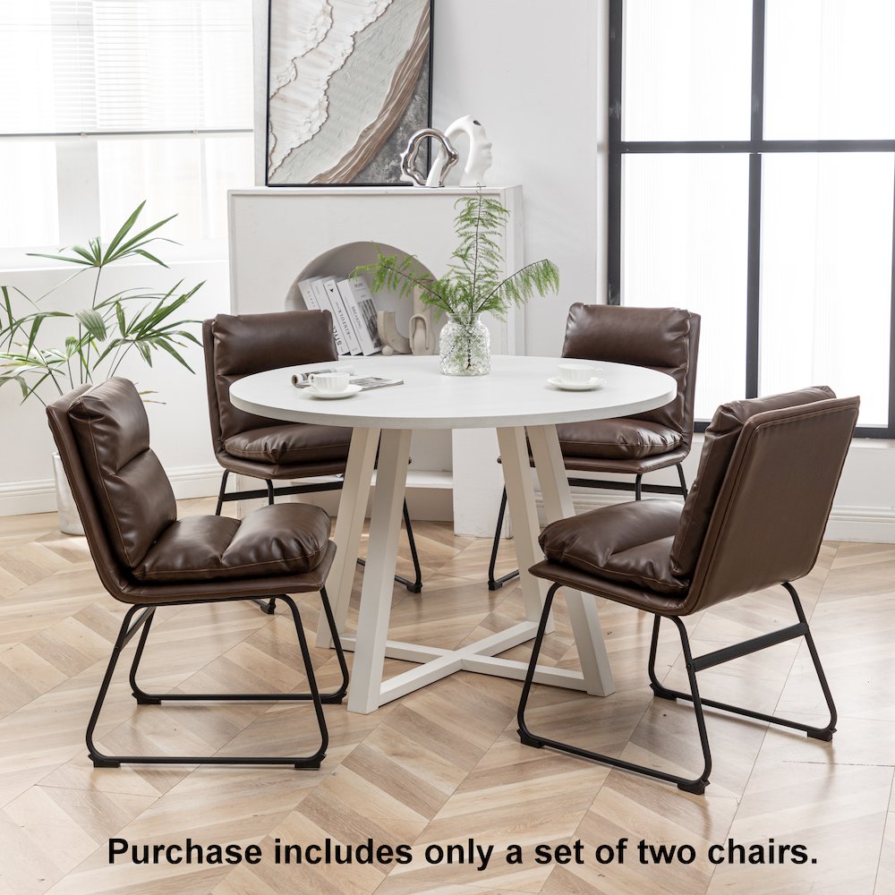 Milos Upholstered Dining Chairs, Set of 2. Picture 3