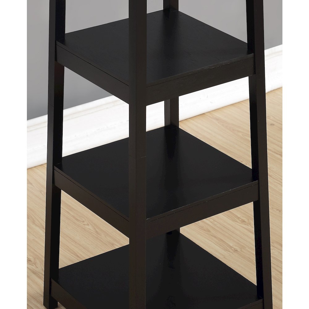 Vassen Coat Rack with 3-Tier Storage Shelves in Espresso Finish. Picture 3