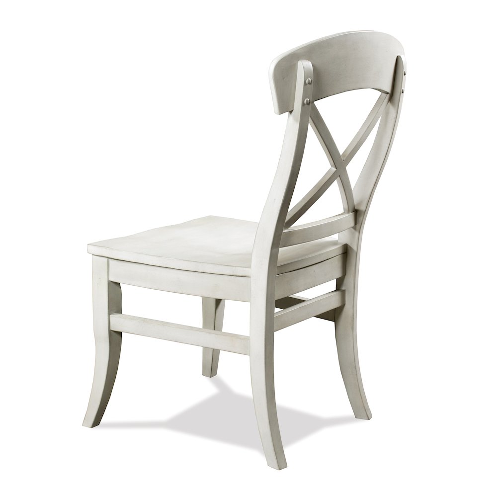 Harola Cross-back Dining Side Chairs in Set of 2, Smoky White Finish. Picture 8