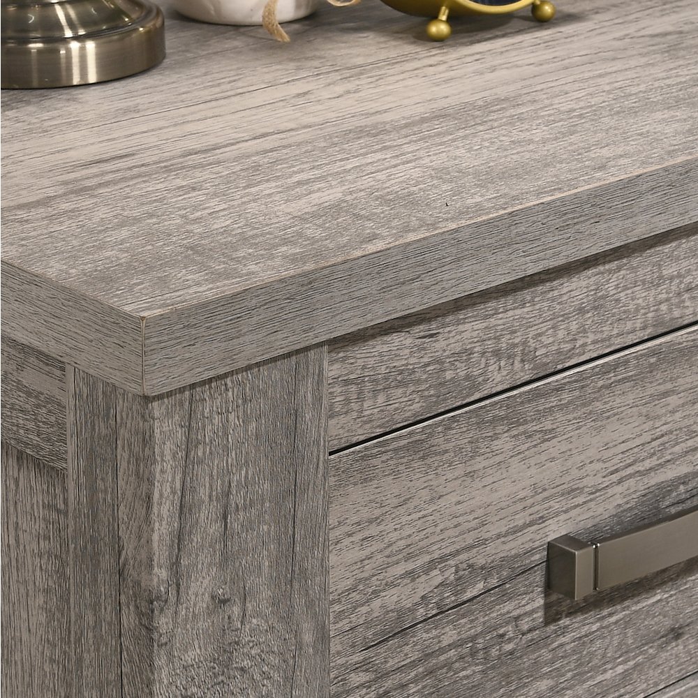 Floren Contemporary Weathered Gray Wood 6-Drawer Dresser. Picture 5