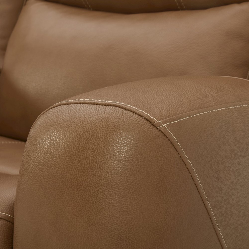 Cozura Leather Power Recliner, Silverado Butternut. Picture 10