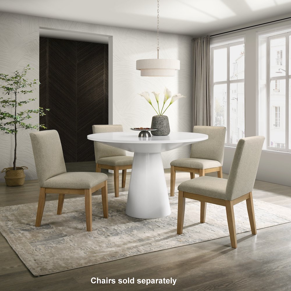 Rocco 48" Pedestal Dining Table. Picture 3