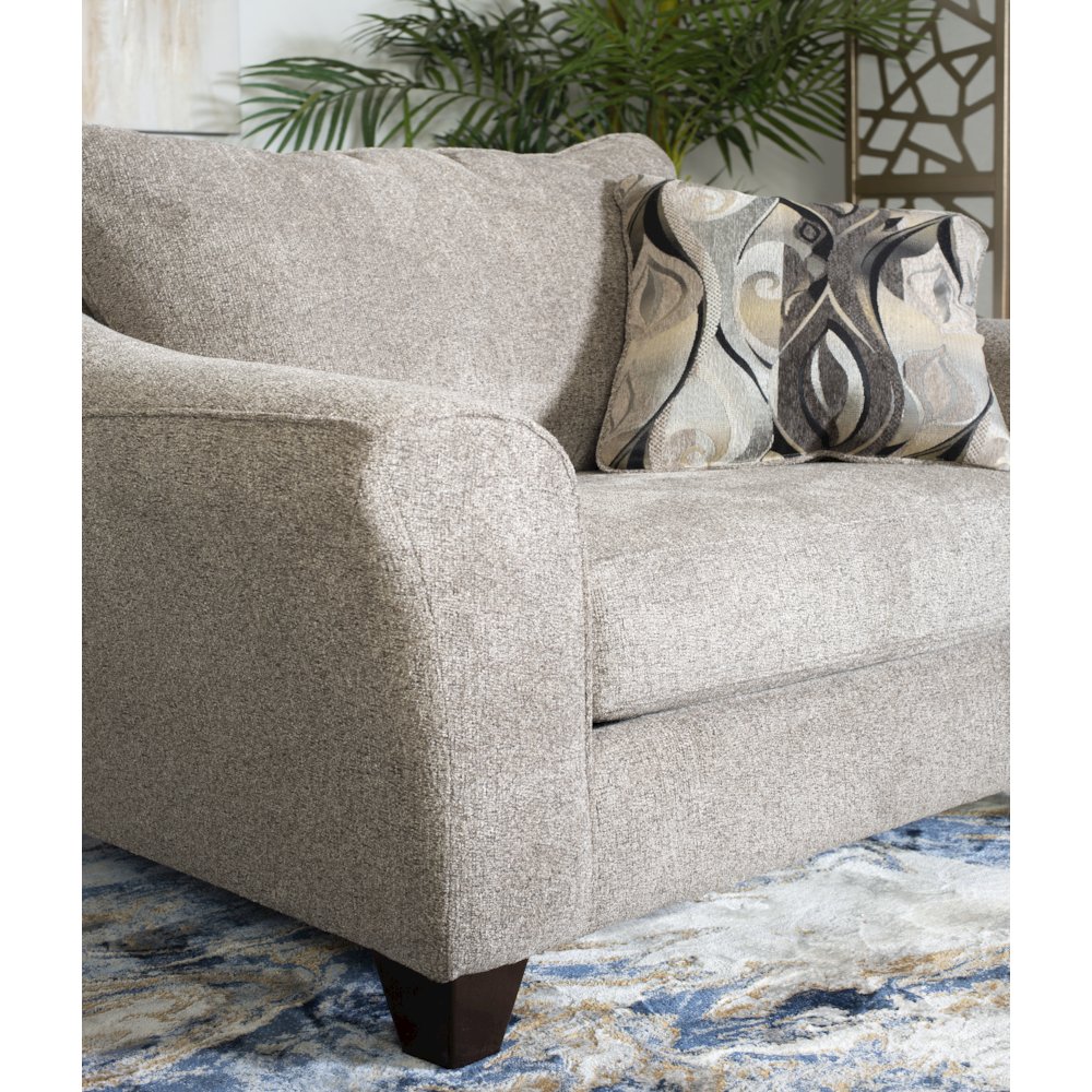 Camero Platinum Fabric Accent Chair and Ottoman Set. Picture 6