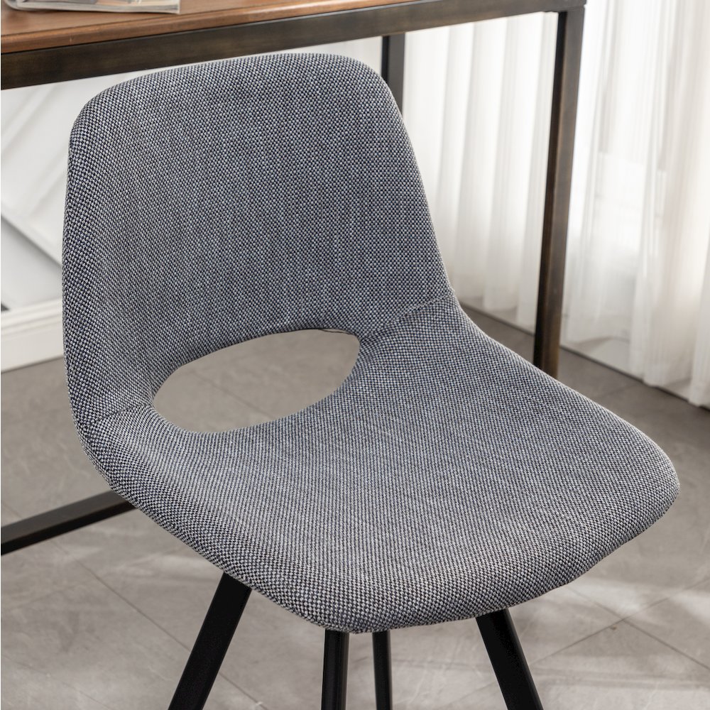 Porth Fabric Kitchen 28.25" Barstools, Set of 2, Gray. Picture 8