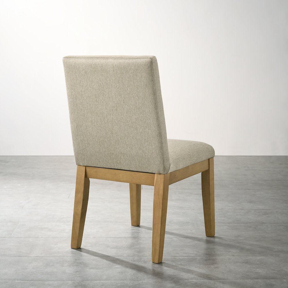 Rocco Contemporary Solid Wood Dining Chairs, Set of 2, Driftwood. Picture 6