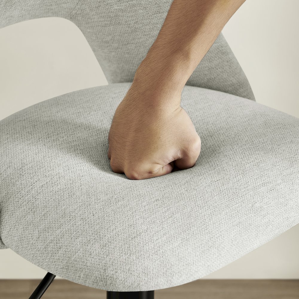 Nuvia Contemporary Adjustable Barstool with Upholstered Swivel Seats, Set of 2. Picture 12