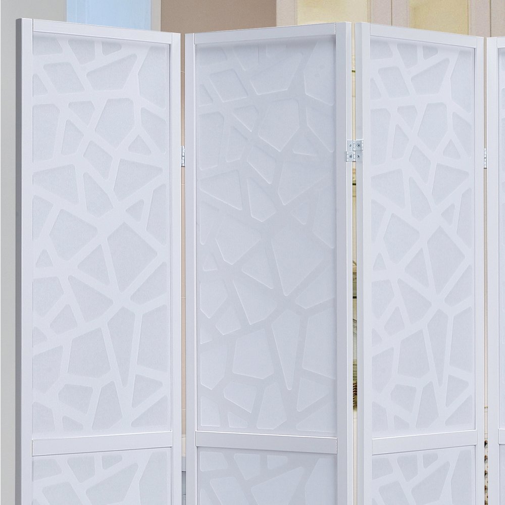 Giyano White 4 Panel Screen Room Divider. Picture 5