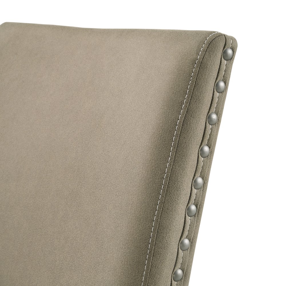 Birmingham 9-Piece Extendable Table with Nailhead Chairs Dining Set, Driftwood. Picture 17