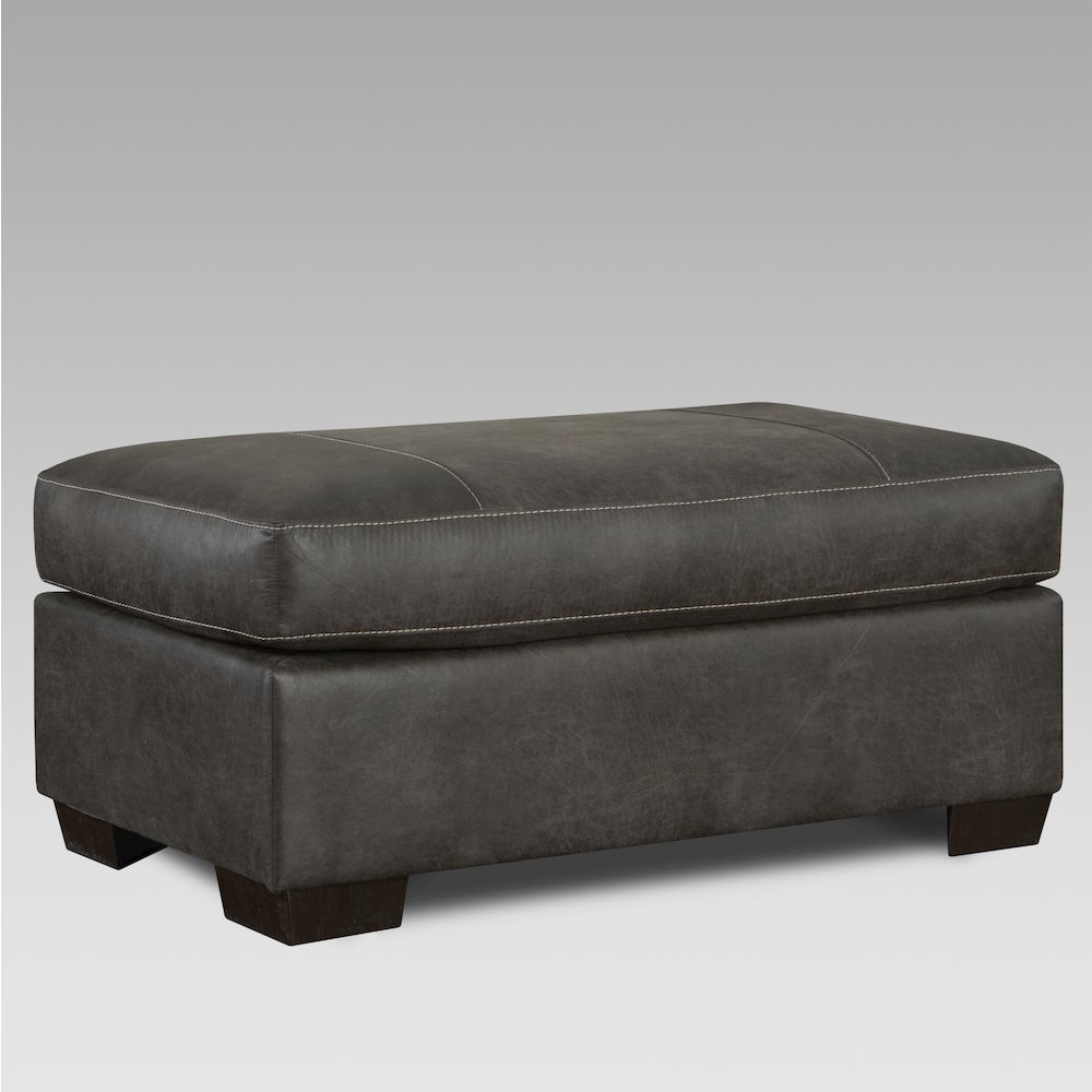 Tirana Contemporary Fabric Cocktail Ottoman in Sequoia Ash. Picture 2