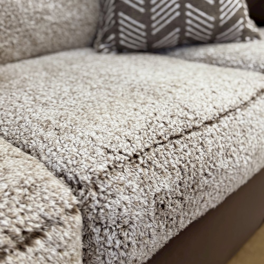 Marvella Living Room Loveseat with Chocolate Faux Leather. Picture 11