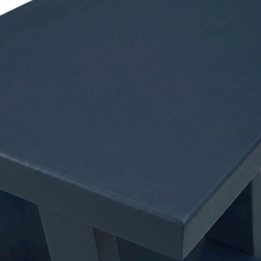Navy Blue, Side Table, Open Shelf, Quality Build, Durable Wood Frame. Picture 5