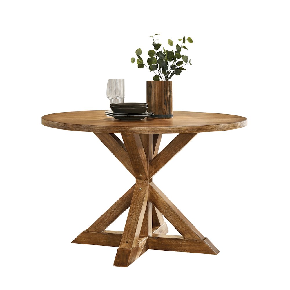 Windvale Cross-Buck Base Dining Table. Picture 1